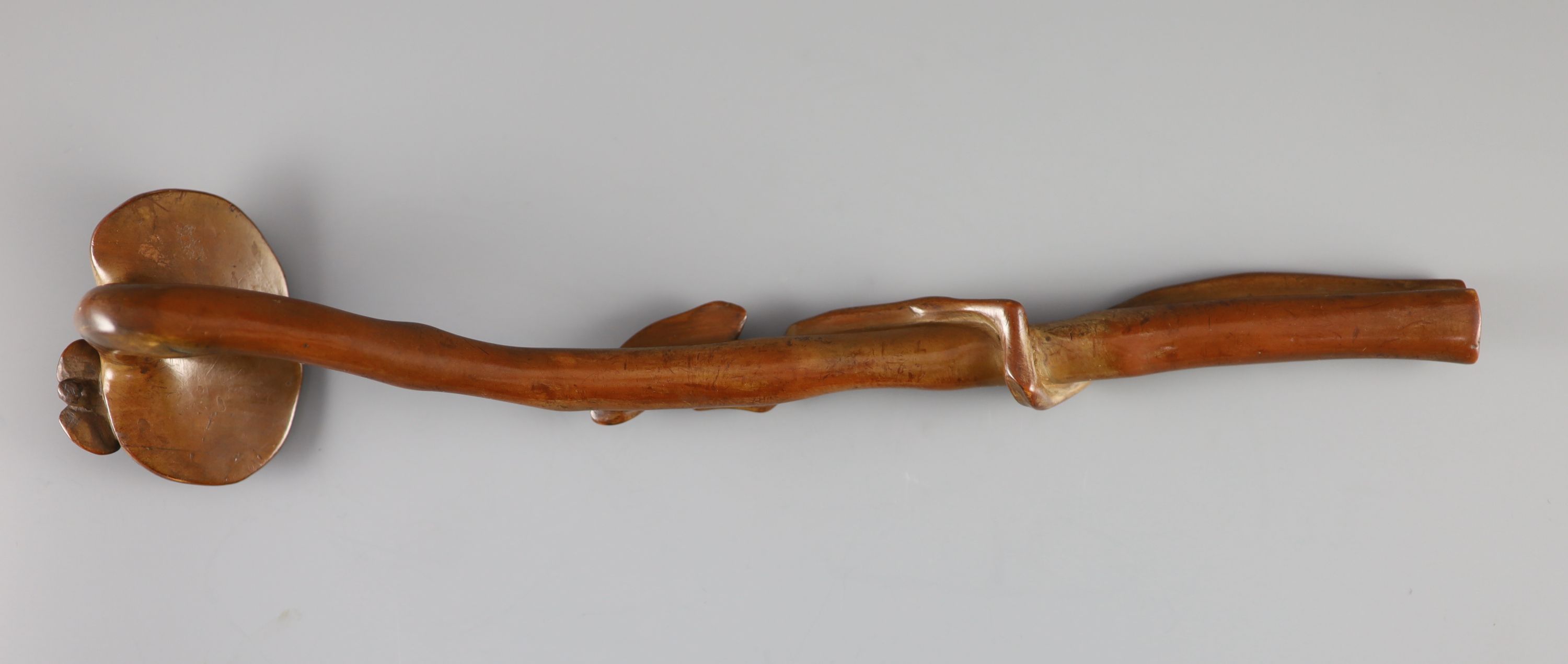 A Chinese boxwood ruyi sceptre, 18th/19th century, 37.5 cm long